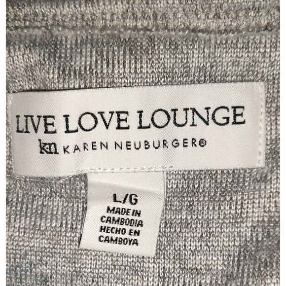 Karen Neuburger Leopard Print Tank Sz L Live Love Lounge Soft Racer Back Large - Picture 9 of 11